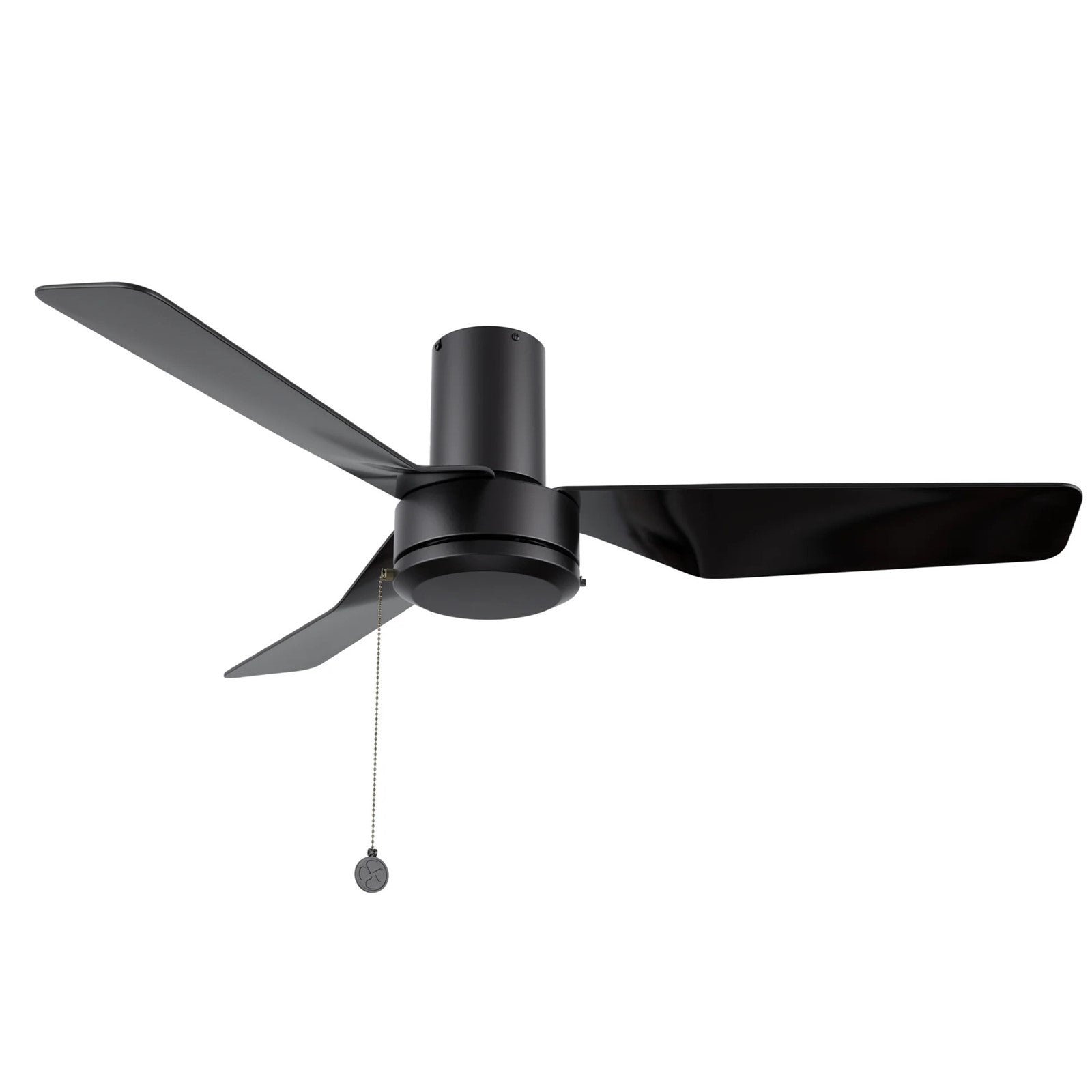 Carro Formosa 44in 3-Blade Flush Ceiling Fan | Modern Black ABS | Living Room & Bedroom | 44 x 44 x 11.8 in | Model CFP443N2-N10-B2-1-FM