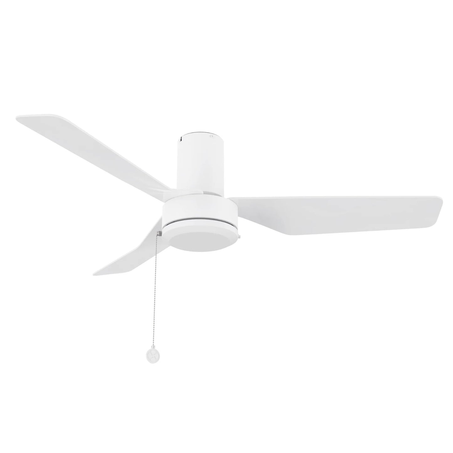 Carro Formosa 44in 3-Blade Flush Ceiling Fan | Modern White ABS | Living Room & Bedroom | 44 x 44 x 11.8 in | Model CFP443N2-N10-W1-1-FM