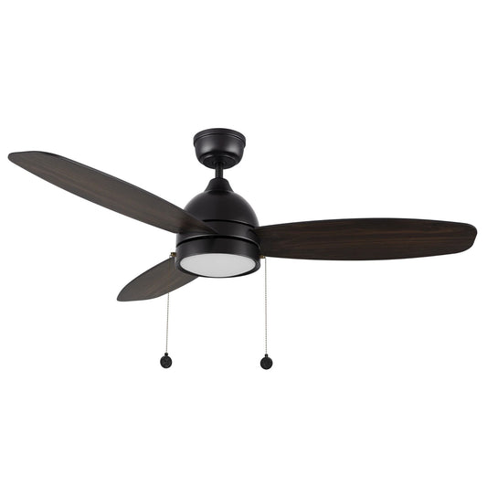 Carro Greenwood 48in 3-Blade Ceiling Fan | Black Plywood Blades and Integrated LED | Living Room & Great Room | 48 x 48 x 14.7 | Model CFP483Q5-L11-BG-1