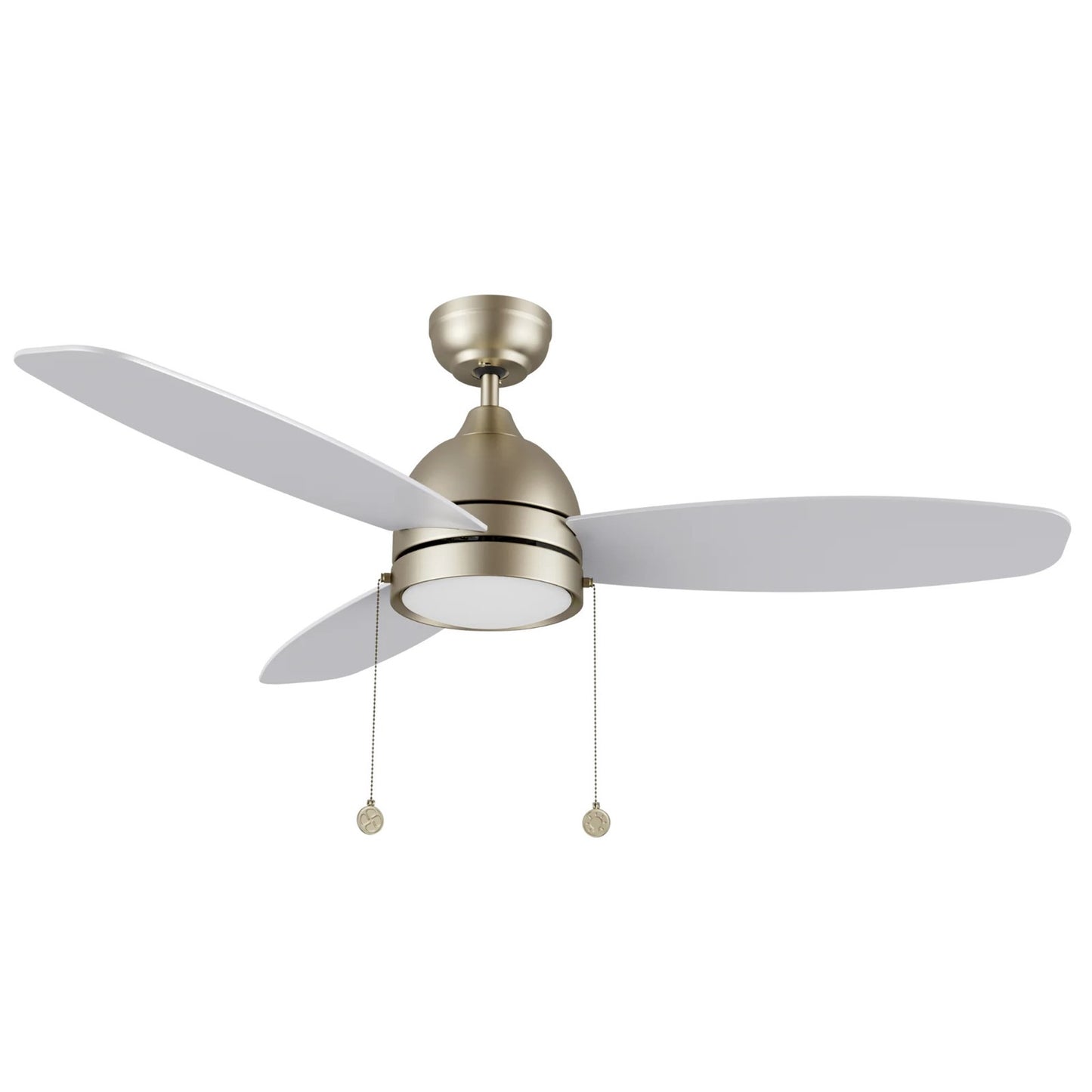Carro Greenwood 48in 3-Blade Ceiling Fan | Brushed Nickel Plywood Blades and Integrated LED | Living Room & Great Room | 48 x 48 | Model CFP483Q5-L11-SJ-1