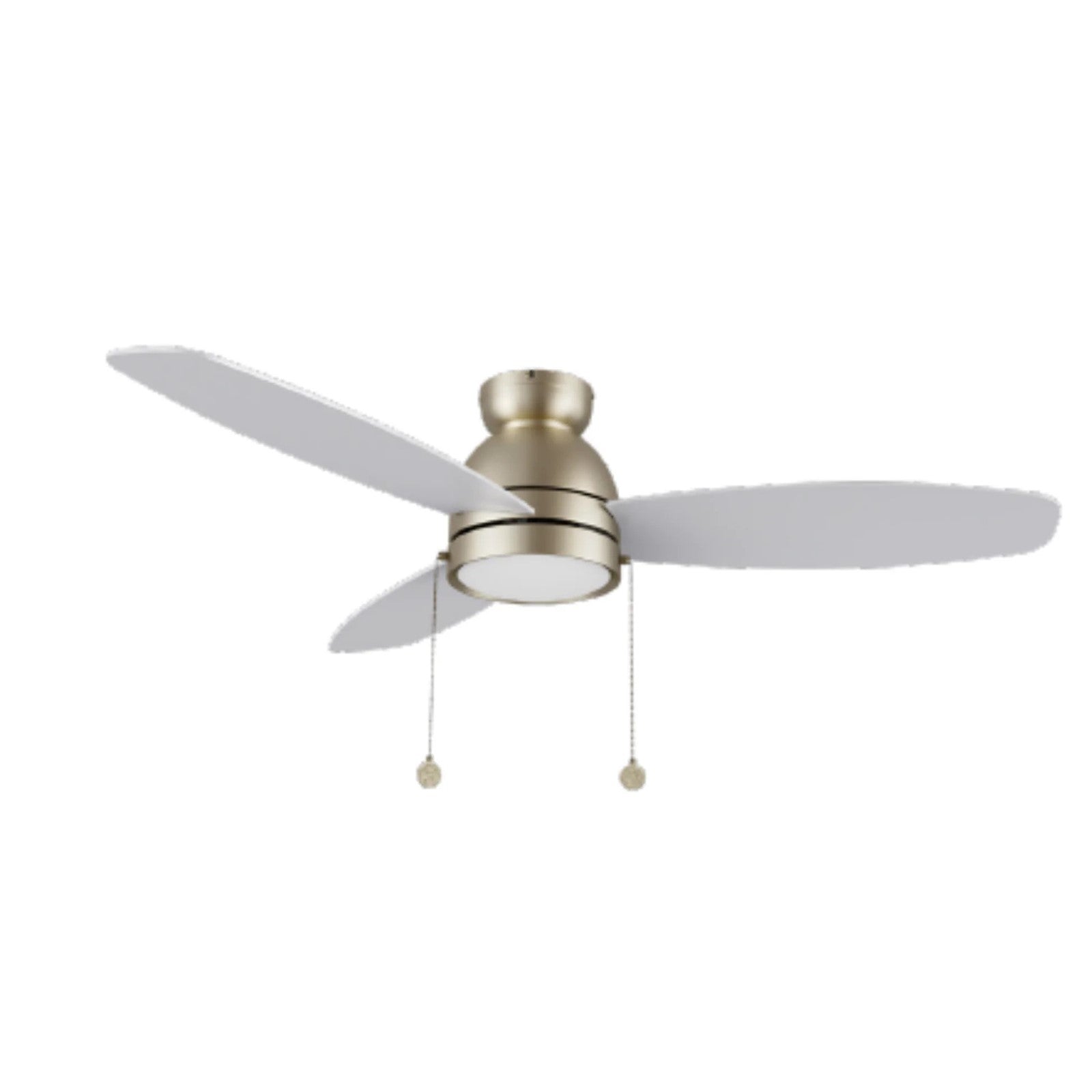 Carro Greenwood 48in 3-Blade Flush Mount Ceiling Fan | Brushed Nickel Plywood Blades and Integrated LED | Living Room & Great | Model CFP483Q5-L11-SJ-1-FM