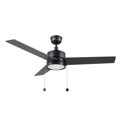 Carro Ascott 52in 3-Blade Ceiling Fan | Modern Black Plywood Blades and Integrated 3500K LED | Living Room & Bedroom | 52 x 52 x | Model CFP523E5-L12-B2-1