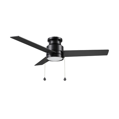 Carro Ascott 52in 3-Blade Flush Ceiling Fan | Modern Black Plywood Blades and Integrated 3500K LED | Living Room & Bedroom | Model CFP523E5-L12-B2-1-FM