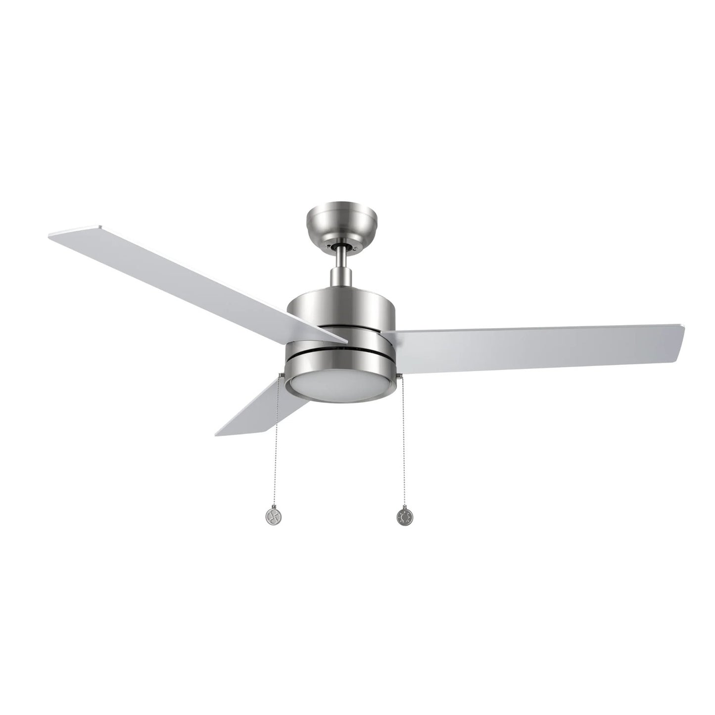 Carro Ascott 52in 3-Blade Ceiling Fan | Brushed Nickel Plywood Blades | Living Room & Bedroom | 52 x 52 x 15 in | Model CFP523E5-L12-SJ-1