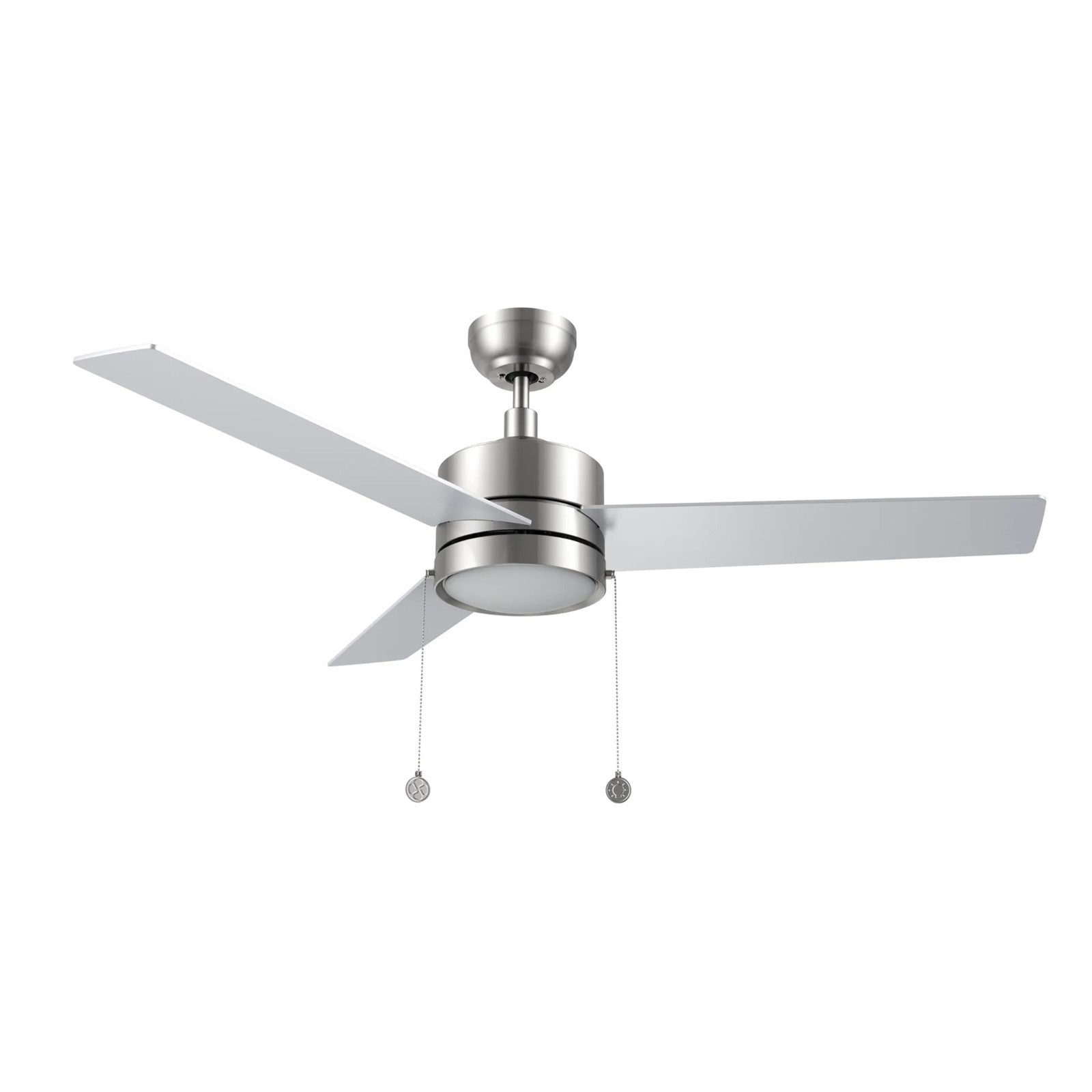 Carro Ascott 52in 3-Blade Ceiling Fan | Brushed Nickel Plywood Blades | Living Room & Bedroom | 52 x 52 x 15 in | Model CFP523E5-L12-SJ-1