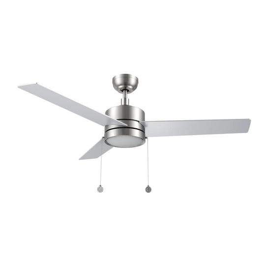 Carro Ascott 52in 3-Blade Ceiling Fan | Brushed Nickel Plywood Blades | Living Room & Bedroom | 52 x 52 x 15 in | Model CFP523E5-L12-SJ-1