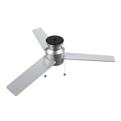 Carro Ascott 52in 3-Blade Flush Mount Ceiling Fan | Brushed Nickel Plywood Blades | Living Room & Bedroom | 52 x 52 x 11 in | Model CFP523E5-L12-SJ-1-FM