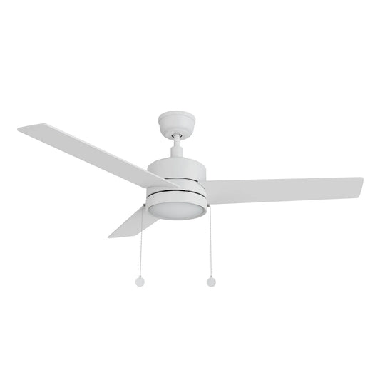 Carro Ascott 52in 3-Blade Ceiling Fan | White Plywood Blades | Living Room & Bedroom | 52 x 52 x 15 in | Model CFP523E5-L12-W1-1