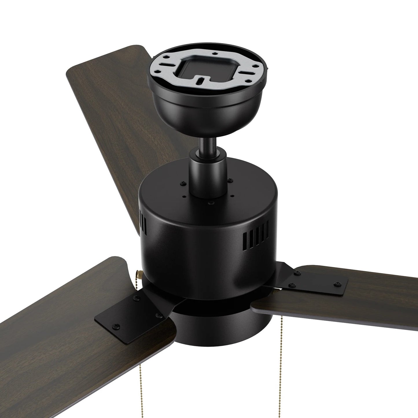 Carro Apex 52in 3-Blade Ceiling Fan | Modern Black Walnut Plywood and Integrated LED | Living Room & Bedroom | 14.2 x 52 x 52 in | Model CFP523E5-L21-B5-1