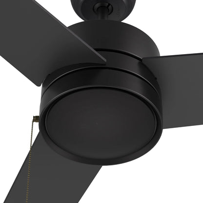 Carro Ascott 52in 3-Blade Ceiling Fan | Modern Black Plywood and Pull Chain Control | Living Room & Bedroom | 15.1 x 52 x 52 in | Model CFP523E5-N10-B2-1