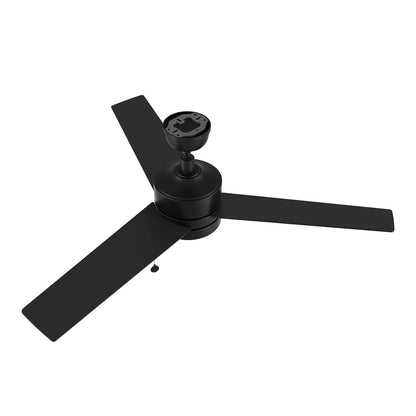 Carro Ascott 52in 3-Blade Ceiling Fan | Modern Black Plywood and Pull Chain Control | Living Room & Bedroom | 15.1 x 52 x 52 in | Model CFP523E5-N10-B2-1