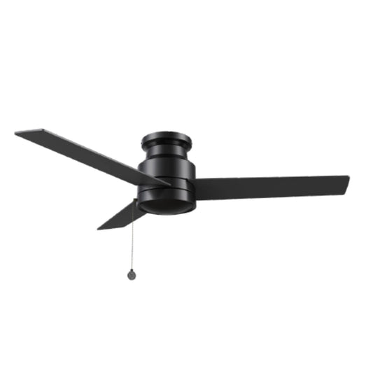 Carro Ascott 52in 3-Blade Flush Mount Ceiling Fan | Modern Black Plywood Blades | Indoor Living Room & Bedroom | 52 x 52 x 11 | Model CFP523E5-N10-B2-1-FM