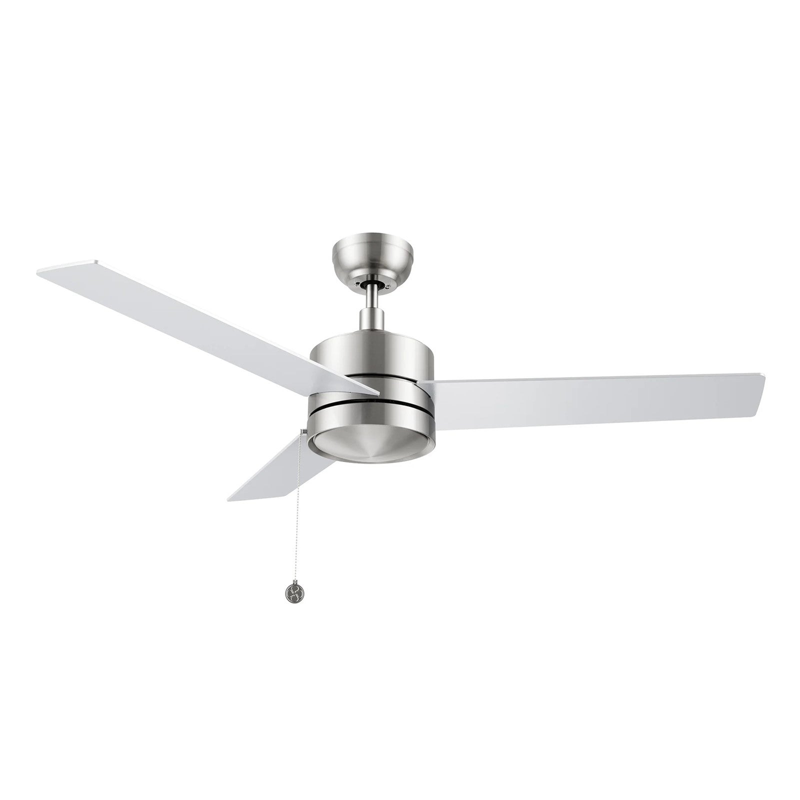 Carro Ascott 52in 3-Blade Ceiling Fan | Modern Brushed Nickel Plywood Blades | Indoor Living Room & Bedroom | 52 x 52 x 15.1 in | Model CFP523E5-N10-SJ-1