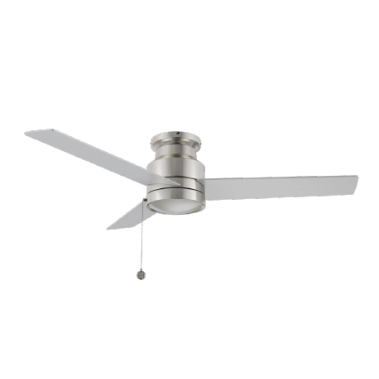 Carro Ascott 52in 3-Blade Flush Mount Ceiling Fan | Modern Brushed Nickel Plywood Blades | Indoor Living Room & Bedroom | 52 | Model CFP523E5-N10-SJ-1-FM