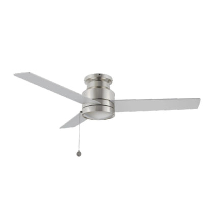 Carro Ascott 52in 3-Blade Flush Mount Ceiling Fan | Modern Brushed Nickel Plywood Blades | Indoor Living Room & Bedroom | 52 | Model CFP523E5-N10-SJ-1-FM