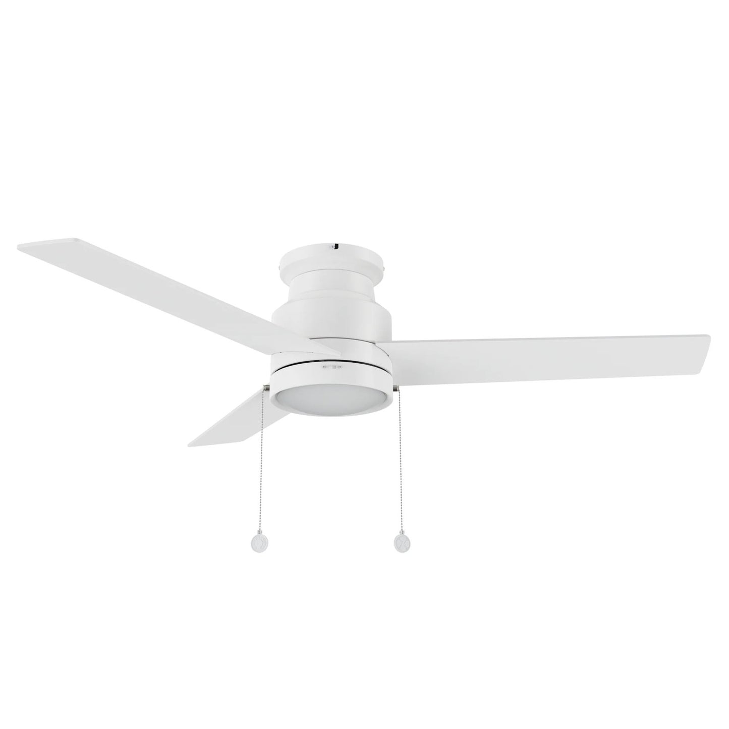 Carro Ascott 52in 3-Blade Flush Mount Ceiling Fan | Modern White Plywood Blades | Indoor Living Room & Bedroom | 52 x 52 x 11 | Model CFP523E5-N10-W1-1-FM