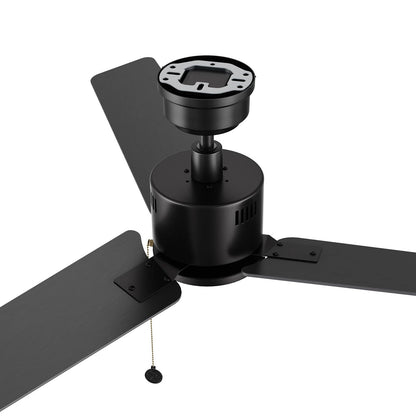 Carro Apex 52in 3-Blade Ceiling Fan | Black Plywood Blades and Black Finish | Living Room & Bedroom | 52 x 52 x 12.7 in | Model CFP523E5-N20-B2-1