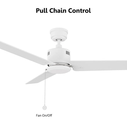 Carro Apex 52in 3-Blade Ceiling Fan | White Plywood Blades and White Finish | Living Room & Bedroom | 52 x 52 x 12.7 in | Model CFP523E5-N20-W1-1