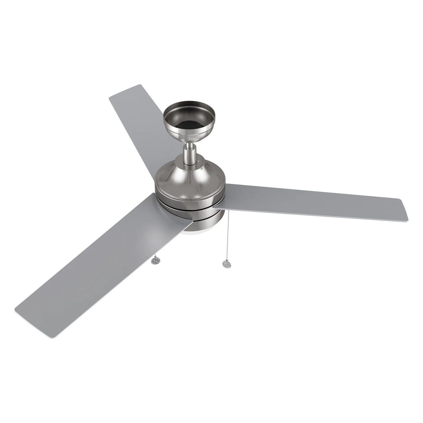 Carro Malta 52in 3-Blade Ceiling Fan | Brushed Nickel Plywood Blades and Integrated 3500K LED | Living Room & Bedroom | 52 x 52 | Model CFP523E6-L12-SJ-1
