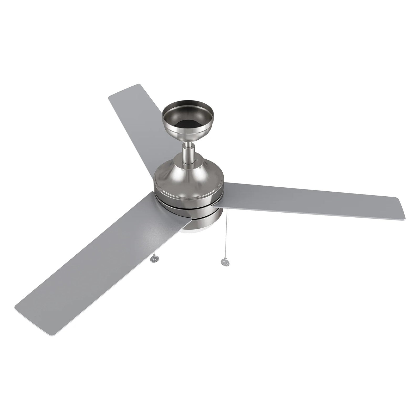 Carro Malta 52in 3-Blade Ceiling Fan | Brushed Nickel Plywood Blades and Integrated 3500K LED | Living Room & Bedroom | 52 x 52 | Model CFP523E6-L12-SJ-1