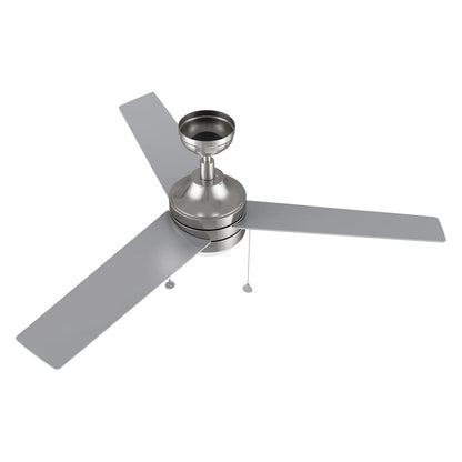 Carro Malta 52in 3-Blade Ceiling Fan | Brushed Nickel Plywood Blades and Integrated 3500K LED | Living Room & Bedroom | 52 x 52 | Model CFP523E6-L12-SJ-1