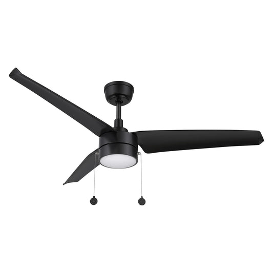 Carro Rexton 52in Ceiling Fan | Black ABS Blades and Integrated LED Light | Living Room & Bedroom | 52 x 52 x 15.6 in | Model CFP523N-L11-B2-1