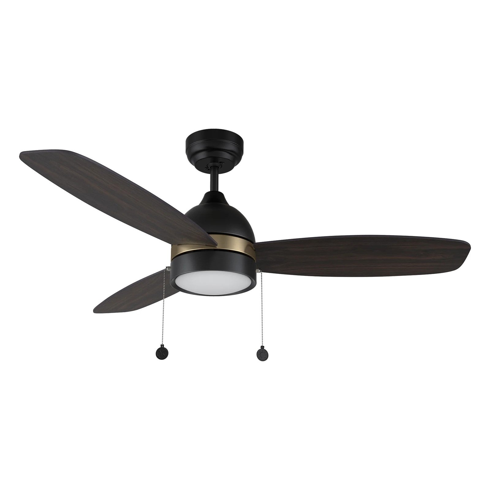 Carro Greenwood 52in 3-Blade Ceiling Fan with Light | Black Gold Barnwood Plywood Blades | Living Room & Bedroom | 52 x 52 x | Model CFP523Q5-L12-BG-1A