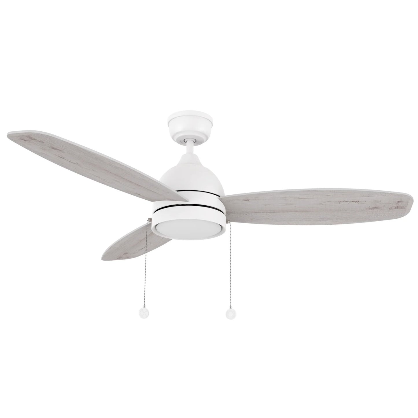 Carro Greenwood 52in 3-Blade Ceiling Fan | Soft Modern White and Plywood | Living Room & Bedroom | 52 x 52 x 15.6 in | Model CFP523Q5-L12-WP-1