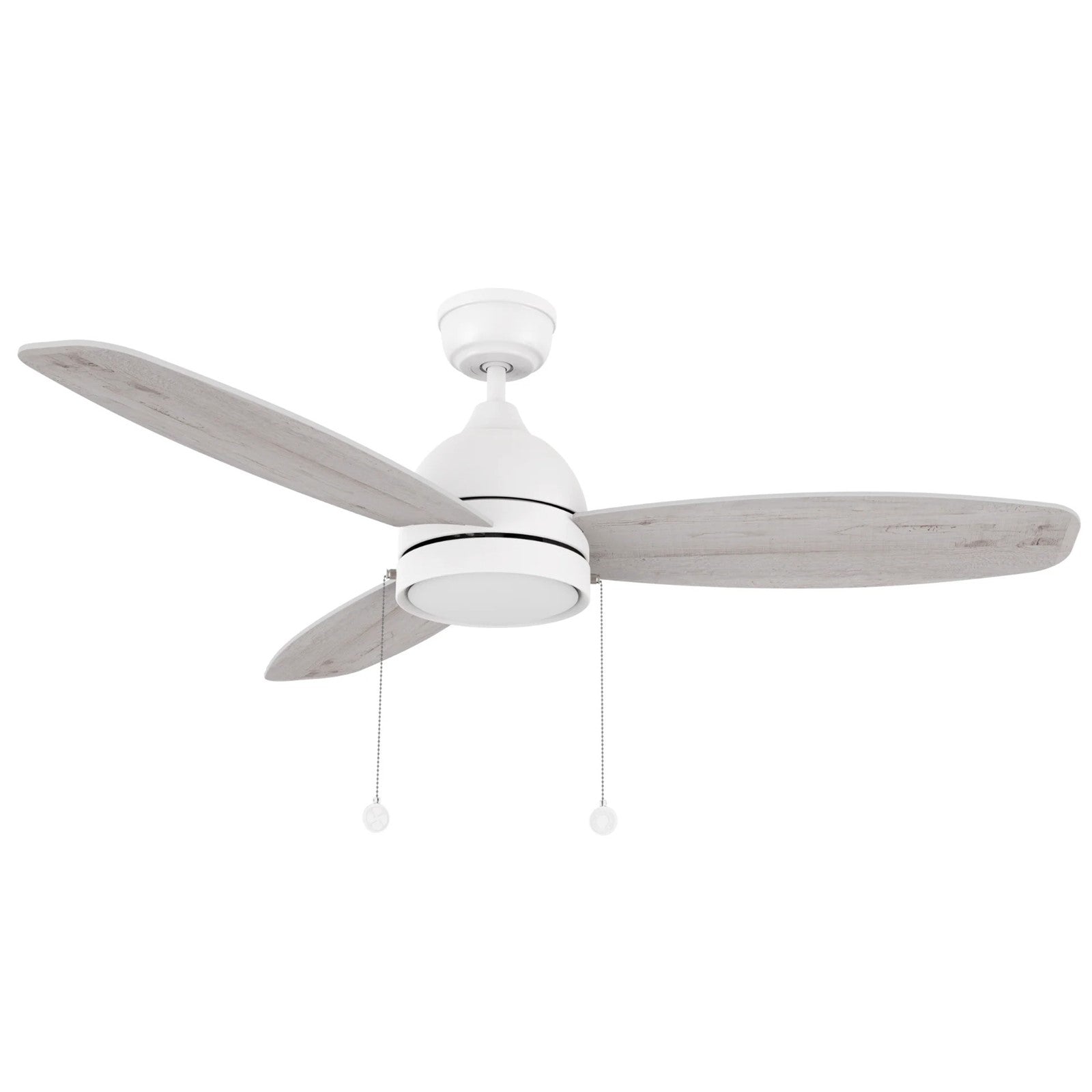 Carro Greenwood 52in 3-Blade Ceiling Fan | Soft Modern White and Plywood | Living Room & Bedroom | 52 x 52 x 15.6 in | Model CFP523Q5-L12-WP-1