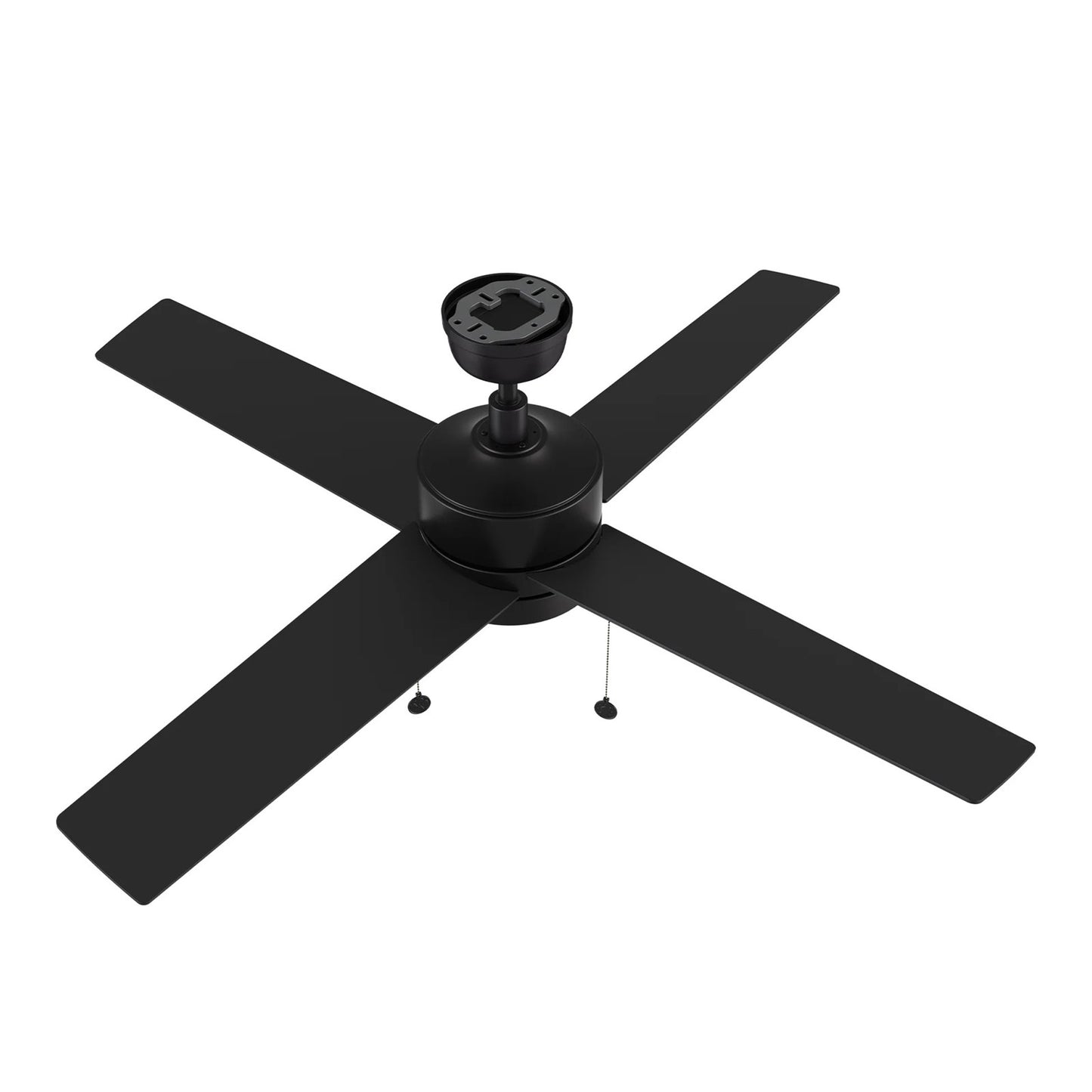 Carro Ascott 52in 4-Blade Ceiling Fan | Modern Black and Plywood | Living Room & Bedroom | 52 x 52 x 15.1 in | Model CFP524E5-L12-B2-1