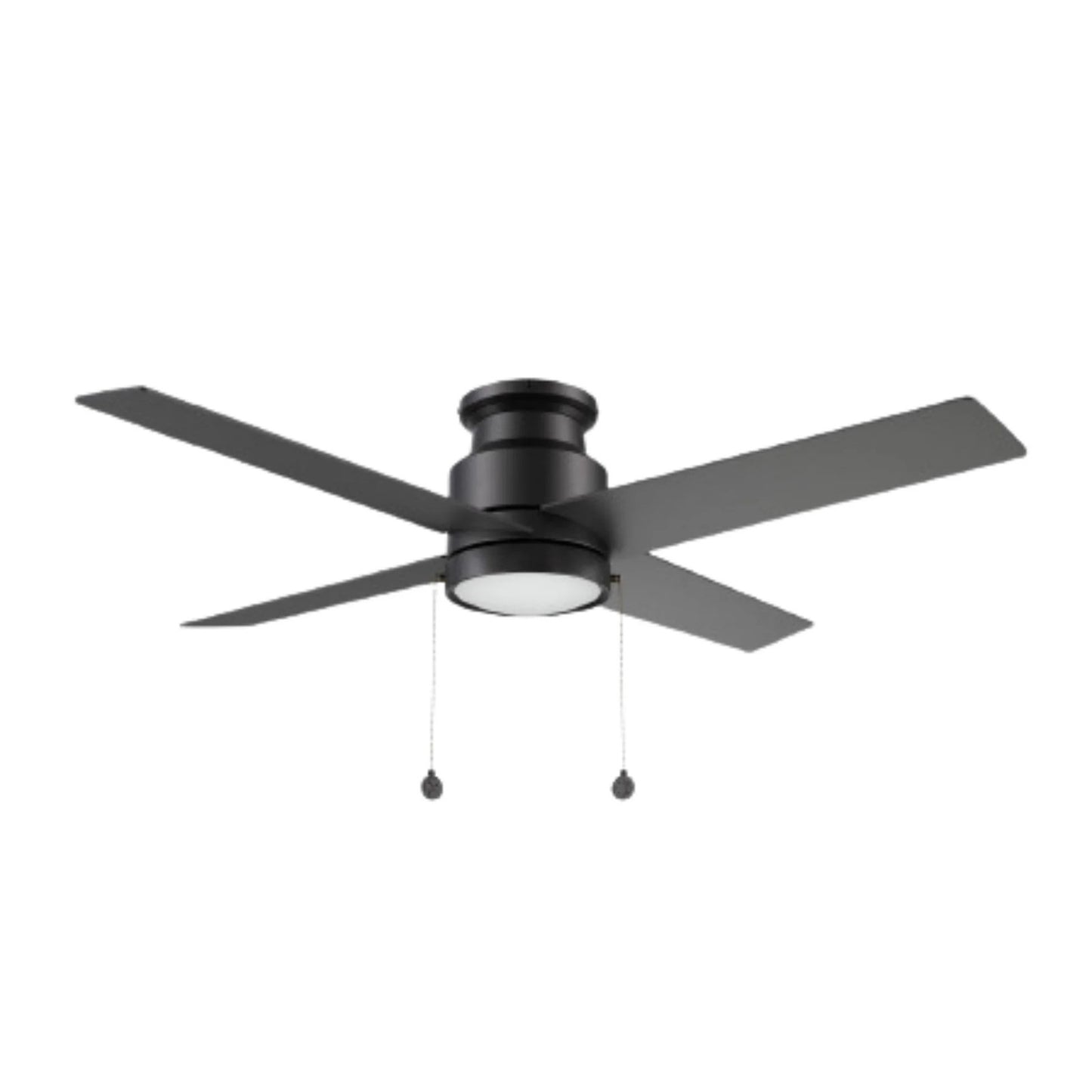 Carro Ascott 52in Flush Mount Ceiling Fan | Black Plywood Blades and Integrated LED | Living Room & Bedroom | 52 x 52 x 11.4 | Model CFP524E5-L12-B2-1-FM