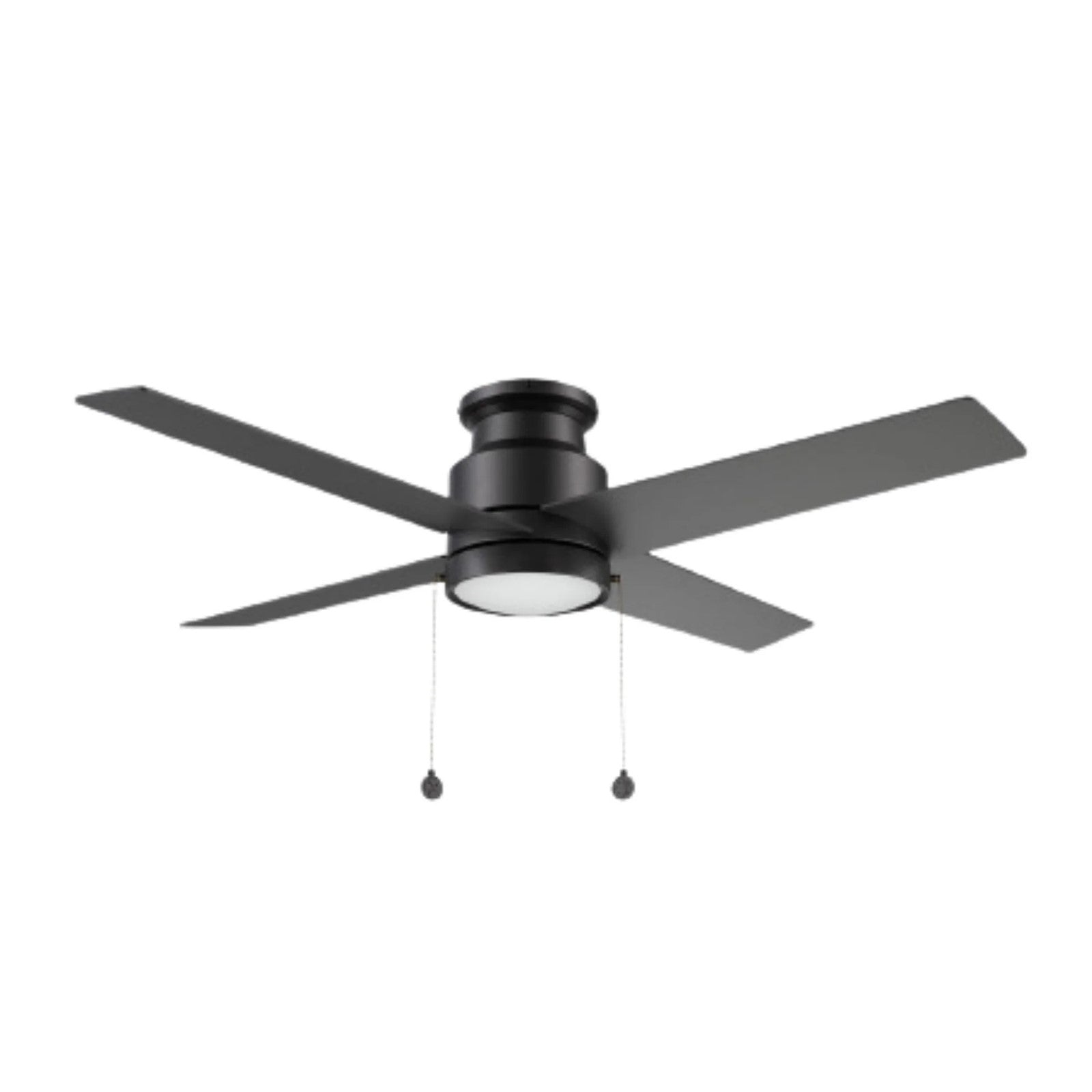 Carro Ascott 52in Flush Mount Ceiling Fan | Black Plywood Blades and Integrated LED | Living Room & Bedroom | 52 x 52 x 11.4 | Model CFP524E5-L12-B2-1-FM
