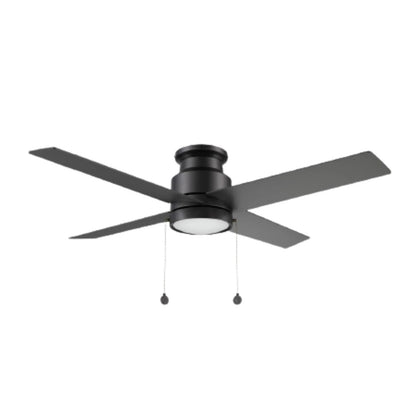 Carro Ascott 52in Flush Mount Ceiling Fan | Black Plywood Blades and Integrated LED | Living Room & Bedroom | 52 x 52 x 11.4 | Model CFP524E5-L12-B2-1-FM