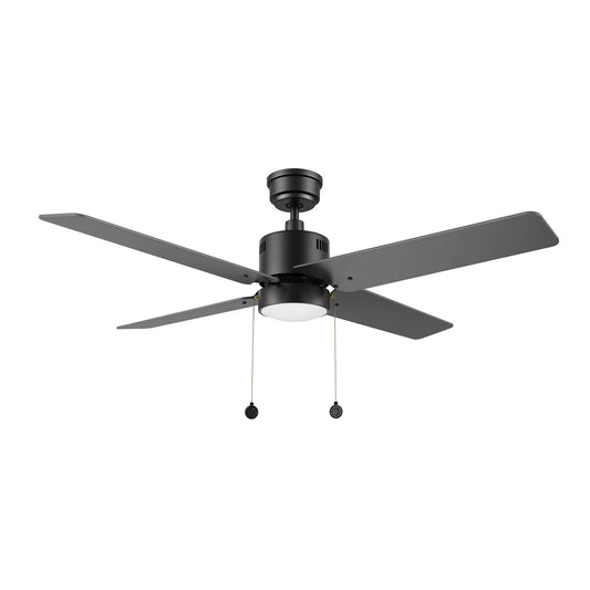 Carro Apex 52in 4-Blade Ceiling Fan | Black Plywood Blades and Integrated LED | Living Room & Bedroom | 52 x 52 x 14.2 in | Model CFP524E5-L22-B2-1