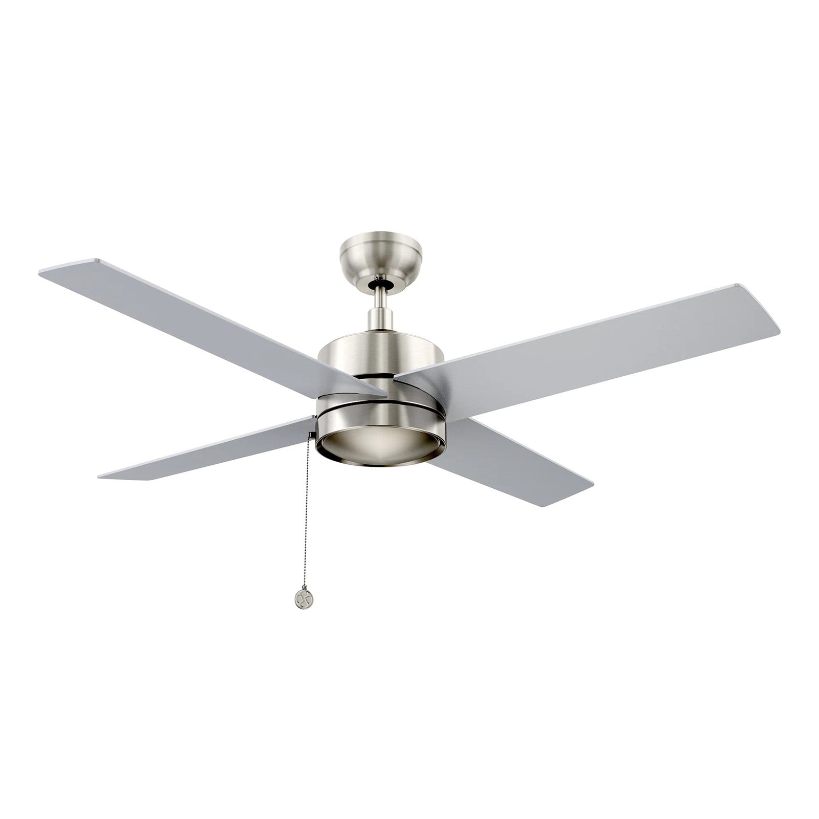 Carro Ascott 52in 4-Blade Ceiling Fan | Brushed Nickel and Plywood Blades | Living Room & Bedroom | 52 x 52 x 15.1 in | Model CFP524E5-N10-SJ-1
