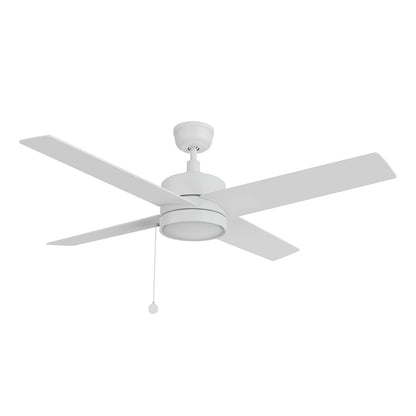 Carro Ascott 52in 4-Blade Ceiling Fan | White Finish and Plywood Blades | Living Room & Bedroom | 52 x 52 x 15.1 in | Model CFP524E5-N10-W1-1
