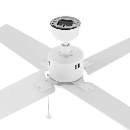 Carro Apex 52in 4-Blade Ceiling Fan | Modern White Finish and Plywood Blades | Living Room & Bedroom | 52 x 52 x 12.7 in | Model CFP524E5-N20-W1-1