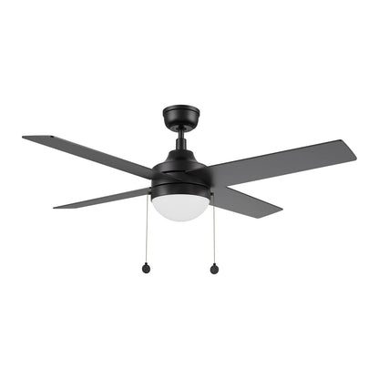 Carro Malta 52in 4-Blade Ceiling Fan with LED Light | Modern Black Finish and Plywood Blades | Living Room & Bedroom | 52 x 52 x | Model CFP524E6-L12-B2-1