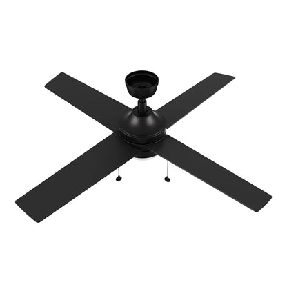 Carro Malta 52in 4-Blade Ceiling Fan with LED Light | Modern Black Finish and Plywood Blades | Living Room & Bedroom | 52 x 52 x | Model CFP524E6-L12-B2-1