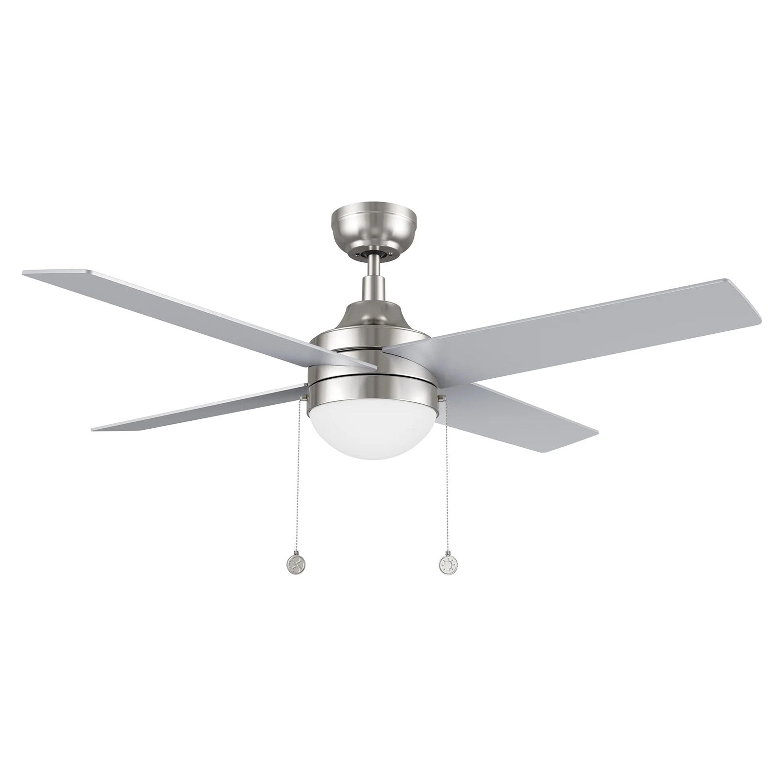 Carro Malta 52in 4-Blade Ceiling Fan | Brushed Nickel Plywood Blades and Integrated 3500K LED | Living Room & Bedroom | 16.9 x | Model CFP524E6-L12-SJ-1