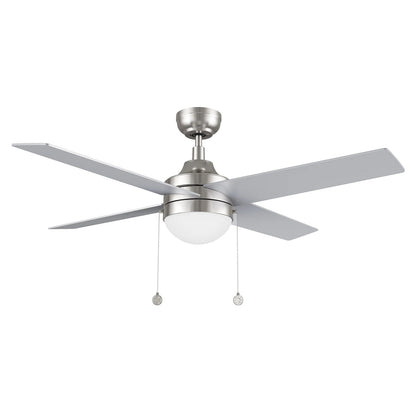 Carro Malta 52in 4-Blade Ceiling Fan | Brushed Nickel Plywood Blades and Integrated 3500K LED | Living Room & Bedroom | 16.9 x | Model CFP524E6-L12-SJ-1