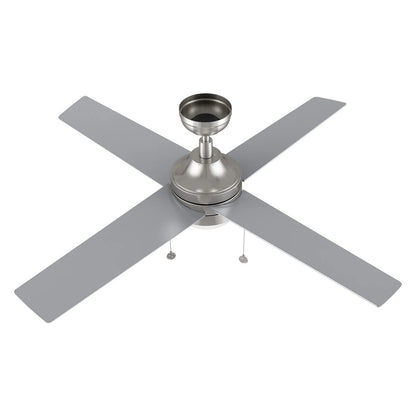 Carro Malta 52in 4-Blade Ceiling Fan | Brushed Nickel Plywood Blades and Integrated 3500K LED | Living Room & Bedroom | 16.9 x | Model CFP524E6-L12-SJ-1