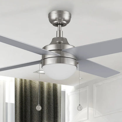 Carro Malta 52in 4-Blade Ceiling Fan | Brushed Nickel Plywood Blades and Integrated 3500K LED | Living Room & Bedroom | 16.9 x | Model CFP524E6-L12-SJ-1
