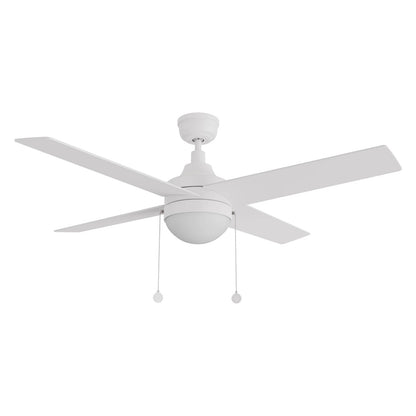 Carro Malta 52in 4-Blade Ceiling Fan | White Plywood Blades and Integrated 3500K LED | Living Room & Bedroom | 16.9 x 52 x 52 in | Model CFP524E6-L12-W1-1