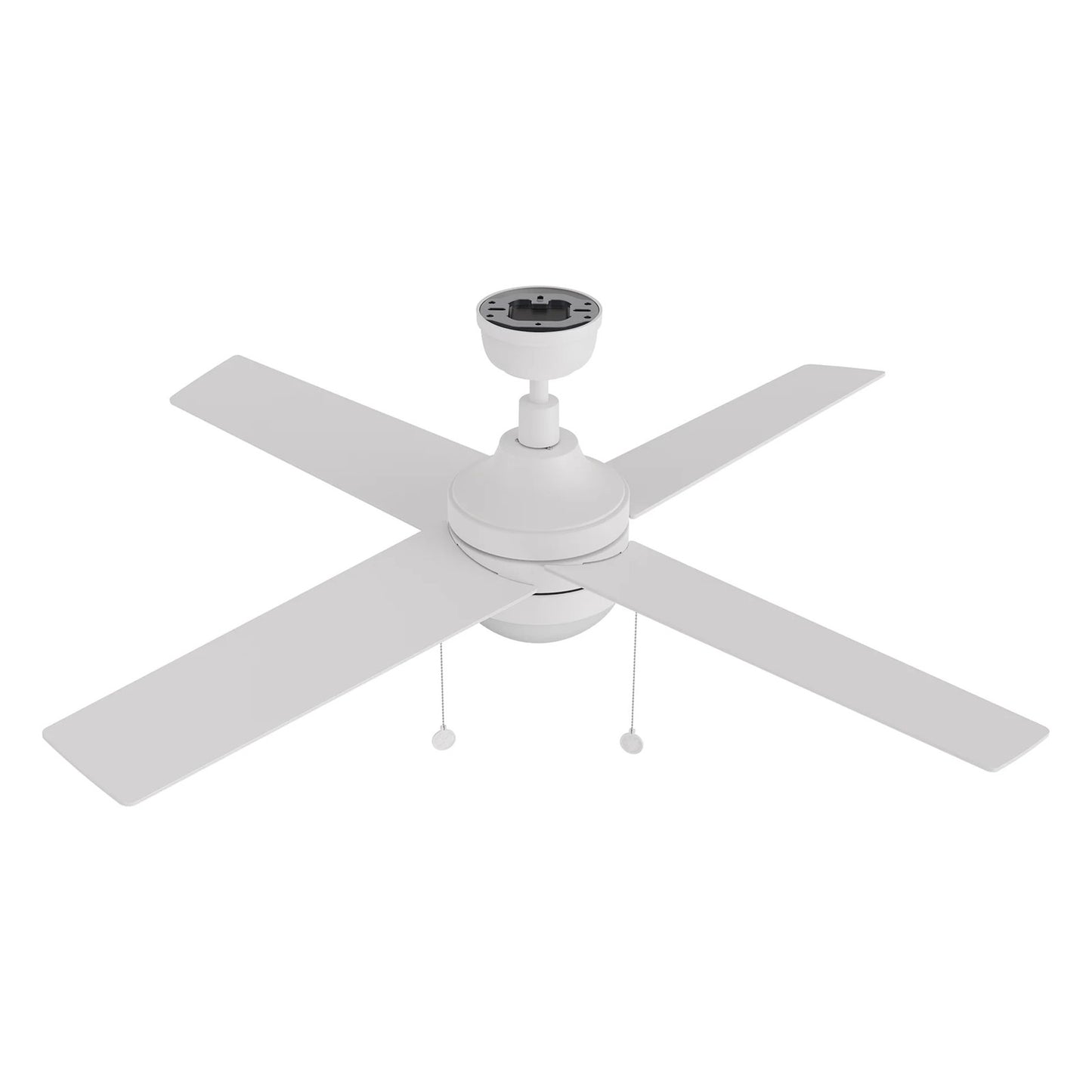 Carro Malta 52in 4-Blade Ceiling Fan | White Plywood Blades and Integrated 3500K LED | Living Room & Bedroom | 16.9 x 52 x 52 in | Model CFP524E6-L12-W1-1