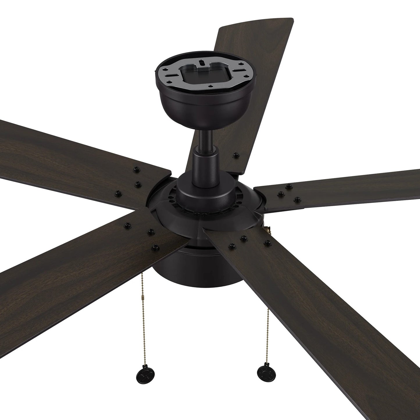 Carro Ryker 52in 5-Blade Ceiling Fan | Black Barnwood Plywood Blades and Integrated LED | Indoor Living Room & Bedroom | 52 x 52 | Model CFP525B5-L11-BG-1