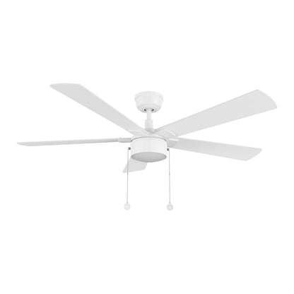 Carro Ryker 52in 5-Blade Ceiling Fan | White Whitewashed Plywood Blades and Integrated LED | Indoor Living Room & Bedroom | 52 x | Model CFP525B5-L11-WP-1