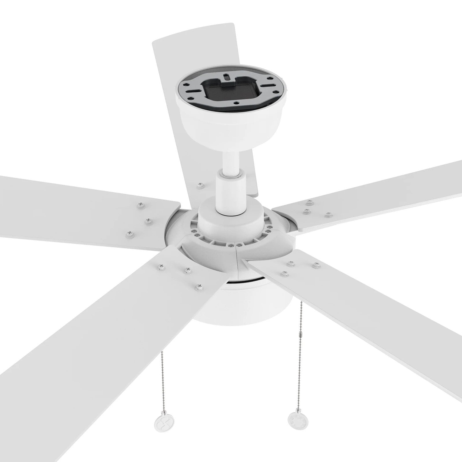 Carro Ryker 52in 5-Blade Ceiling Fan | White Whitewashed Plywood Blades and Integrated LED | Indoor Living Room & Bedroom | 52 x | Model CFP525B5-L11-WP-1