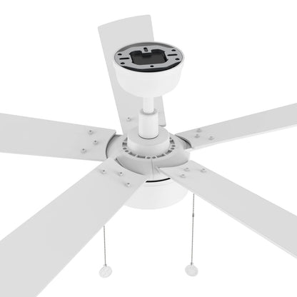 Carro Ryker 52in 5-Blade Ceiling Fan | White Whitewashed Plywood Blades and Integrated LED | Indoor Living Room & Bedroom | 52 x | Model CFP525B5-L11-WP-1