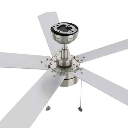 Carro Valencia 52in 5-Blade Ceiling Fan | Brushed Nickel Plywood Blades | Living Room & Bedroom | 52 x 52 x 14.6 in | Model CFP525E2-L11-WP-1
